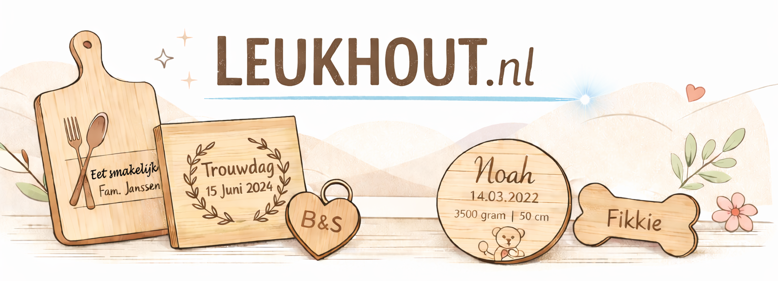 LEUKHOUT.nl – Lasergegraveerde houten producten